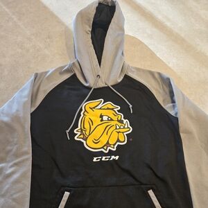 UMD University Of Minnesota Duluth CCM Black and Gray Hoodie.